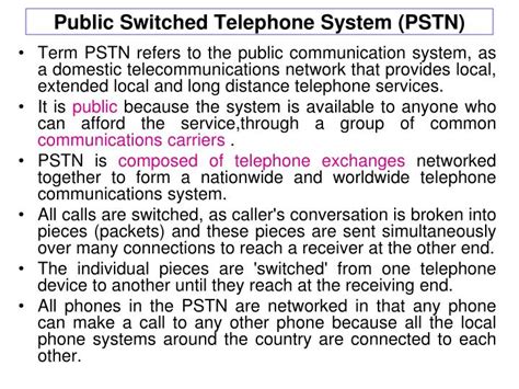 Ppt Public Switched Telephone Network Powerpoint Presentation Id