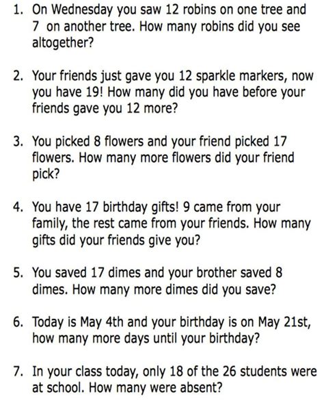 The problems on this worksheet include word problems phrased as questions, such as: Free Printable 7th Grade Math Word Problems Worksheets