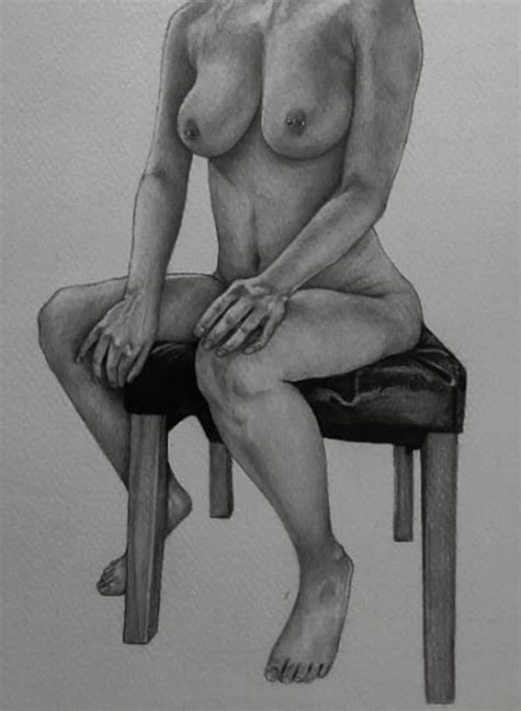 Fine Nude Art Character Design Customize Nude Pencil Portrait