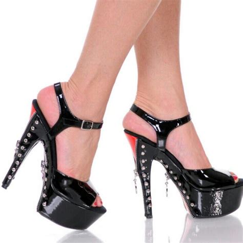 6 Inch Platform Zipped Heel Sandal Like And Share If You Would Rock