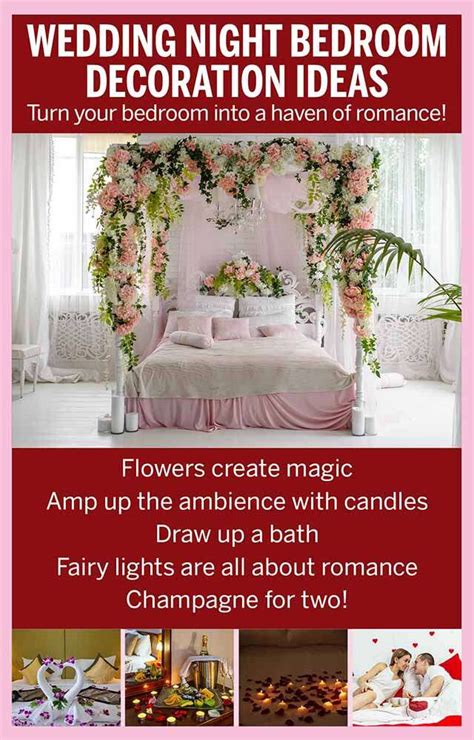 Wedding First Night Romantic Bedroom Decoration Ideas