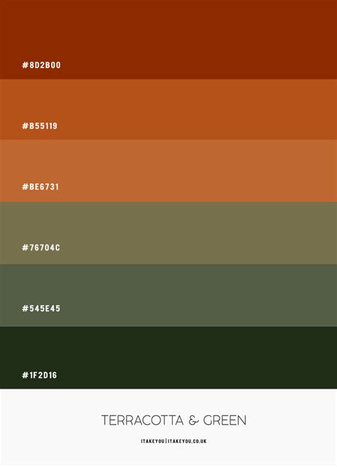 Green And Terracotta Colour Combination Color Scheme Uk