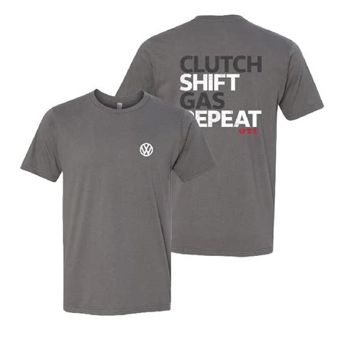 Gti Clutch Shift Gas Repeat T Shirt Vw Retail