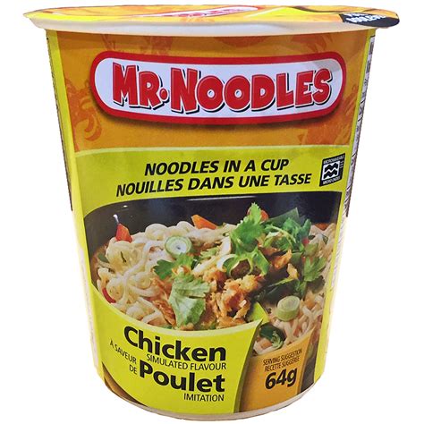 Mr. Noodles Instant Noodles in a Cup, Chicken Flavour, 64 g, 12/CT