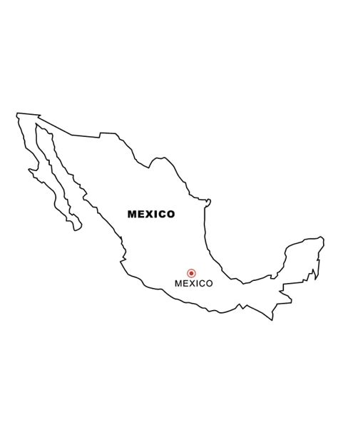 Mapa De Mexico Para Colorear Imprimir E Dibujar Coloringonlycom
