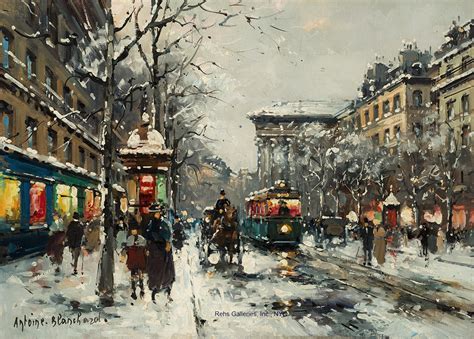 Boulevard De La Madeleine In Winter Antoine Blanchard 1910 1988