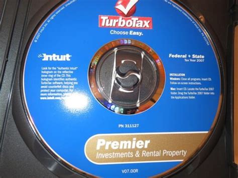 Turbo Tax Premier Fed State Investments Rental Property Intuit