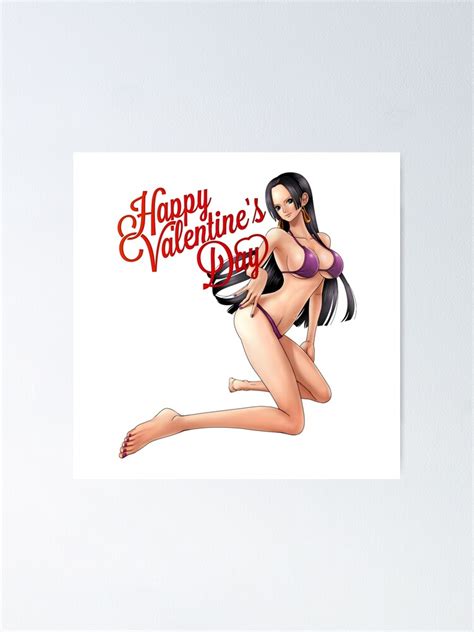 Happy Valentines Day Boa Hancock Poster For Sale By Animeshirtshop