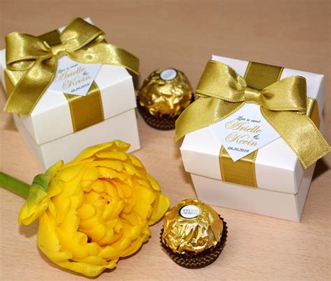 Gold Personalized Wedding Bonbonniere Wedding Favors Boxes Etsy In