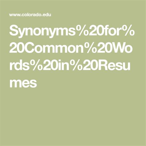 Synonyms%20for%20Common%20Words%20in%20Resumes | Synonym ...