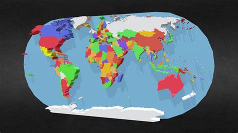 World Map Buy Royalty Free 3d Model By Johnhoagland 6460ab9