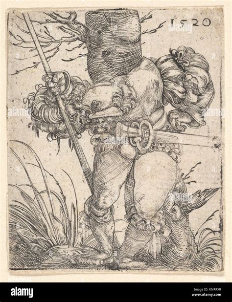 footsoldier in front of a tree artist barthel beham german nuremberg ca 1502 1540 italy