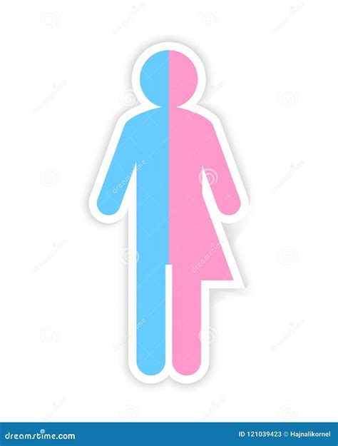 Third Gender And Sex Concept Stock Vector Illustration Of Blue Free Nude Porn Photos