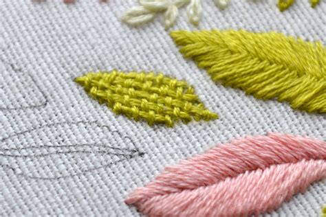 How To Embroider Leaves 9 Stitches For Leaf Embroidery