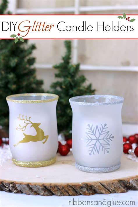 Diy Glitter Candle Holders