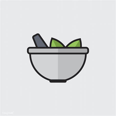 Illustration Of Mortar And Pestle Free Image By Dried