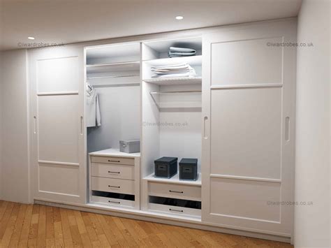 Sliding closet or wardrobe doors usually come with all the running gear and tracks needed for installation. Made to measure sliding painted door wardrobe Kensington ...