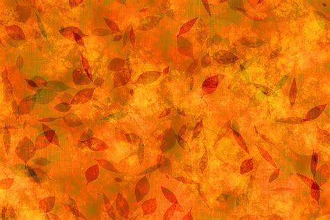 Hd Wallpaper Orange Foliage Pattern Flowers Leaves Autumn