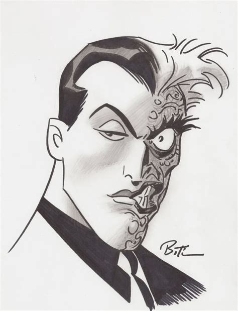 Two Face By Bruce Timm In Eric Peterss Convention Sketches