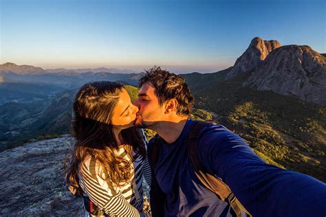 Couple Kissing While Taking Selfie Photograph By Vitor Marigo