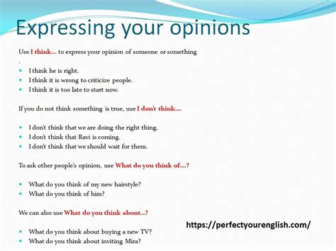 Expressing Opinions English Speaking Lessons