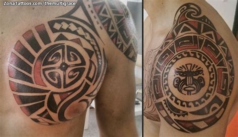 Los tatuajes maories están unidos al significado de la palabra tatú. Tatuaje de Maoríes, Hombro, Pecho