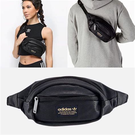 For days when a backpack is too big, but a bum bag is too small. Adidas Originals PU Leather Crossbody Waist Bag, Men's ...