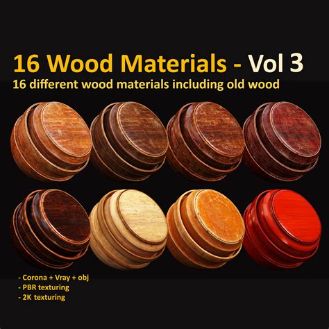 Artstation 16 Wood Materials Vol 3 Resources
