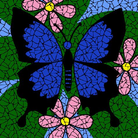 Butterfly Blue Mosaic Kit Brett Campbell Mosaics