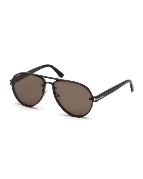 Tom Ford Men S Aviator Acetate Sunglasses Neiman Marcus