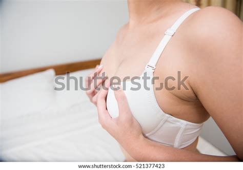 Woman Holding Her Breasts Stock Photo 521377423 Shutterstock