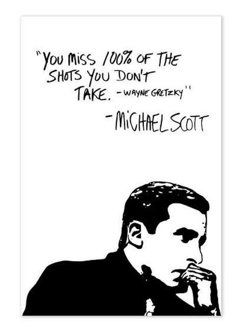 Michael Scott Wayne Gretzy Quote Poster The Office Tv Show Wall Art Funny Cubicle Decor