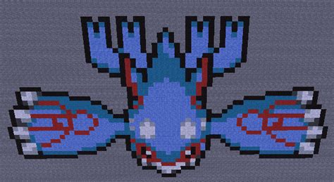 Kyogre Pixel Art Minecraft By Justinw1996 On Deviantart