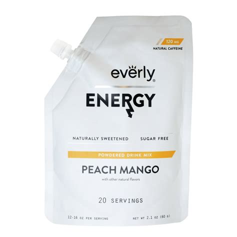 Everly Energy Powdered Drink Mix Peach Mango 20 Servings Walmart