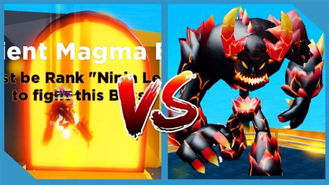 Defeating The Ancient Magma Boss In Roblox Ninja Legends Youtube