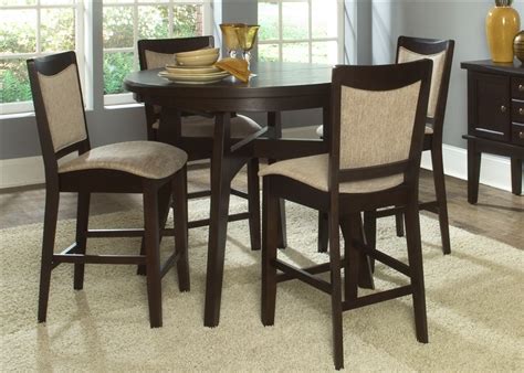 The location of the pub table will influence the design you get, the materials and therefore the size. Ashby Oval Pub Table 5 Piece Dining Set in Espresso Finish ...