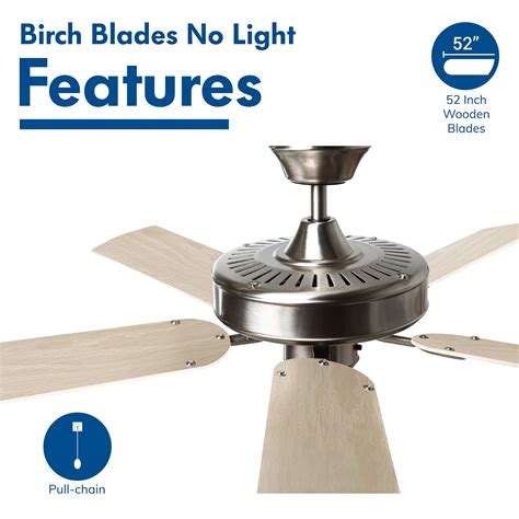 Part of the professional series, the collection is available in a variety of sizes, finishes, and light kit. Hyperikon 52" Ceiling Fan, 60W, Remote Controlled, Pull ...