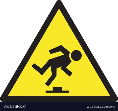 Danger Tripping Hazard Safety Sign Royalty Free Vector Image
