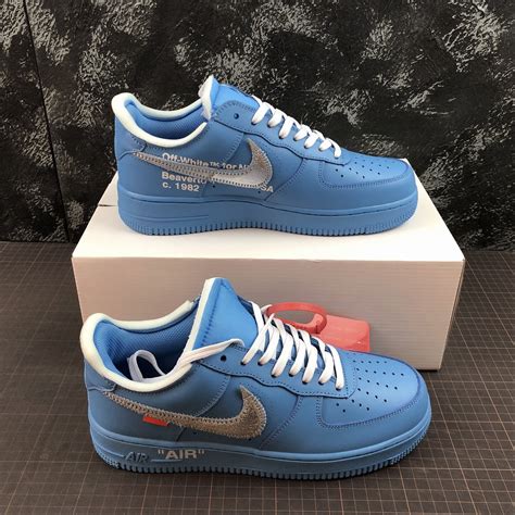 Air force one is the official air traffic control call sign for a united states air force aircraft carrying the president of the united states. Nike Air Force 1 Low Off-White MCA University Blue ...