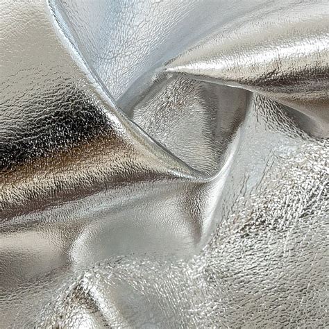 Metallic Silver Faux Leather Vinyl Web Archived