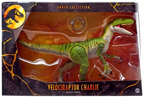 Action Figures Jurassic World Amber Collection Velociraptor Action