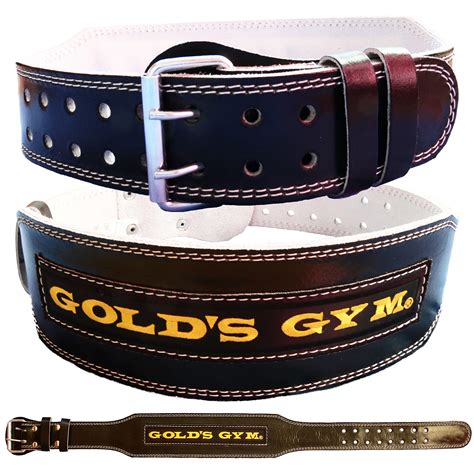 Golds Gym 4 Leather Weight Lifting Belt Black Medium Buy Online In