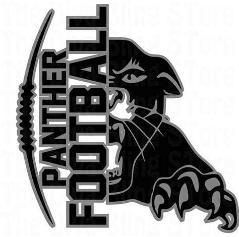 Panther Football 2color Svg File By Thedivablingstore On Etsy