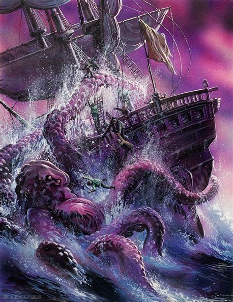 Kraken Pirate Art Mythical Creatures