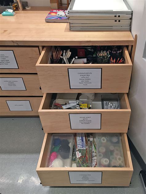 Art Studio Storage In Art School Classroom