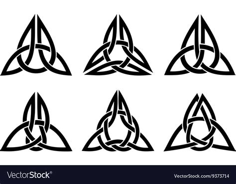 Celtic Trinity Knot Set Royalty Free Vector Image