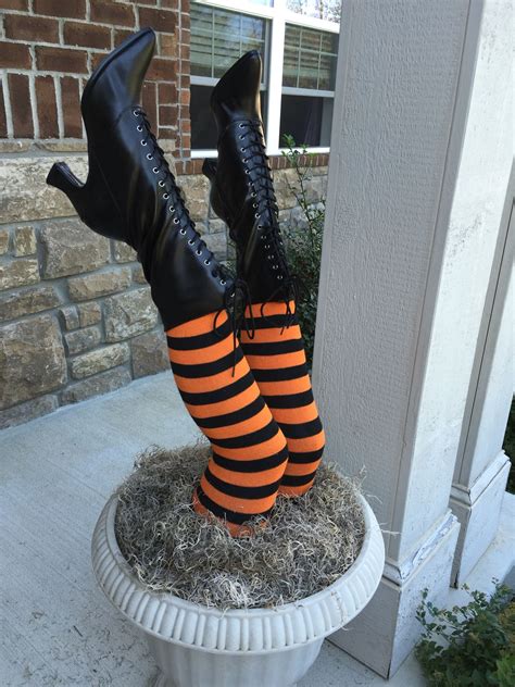 Witch Legs Halloween Decoration Made From Mannequin Legs And Thigh High