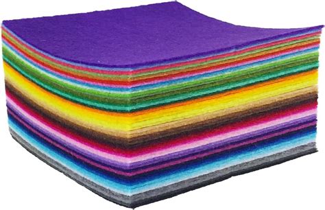 Flic Flac 44pcs Assorted Color Felt Fabric Sheets Patchwork Sewing Diy