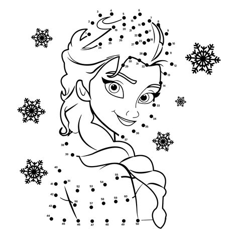 Elsa Printable Connect The Dots Printablee