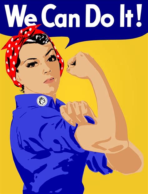 We Can Do It Poster Vector Free Download Creazilla